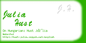 julia hust business card